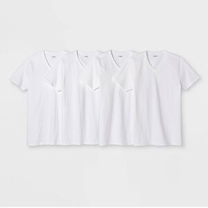 Goodfellow & Co Men's White V-Neck T-Shirt 4-Pack